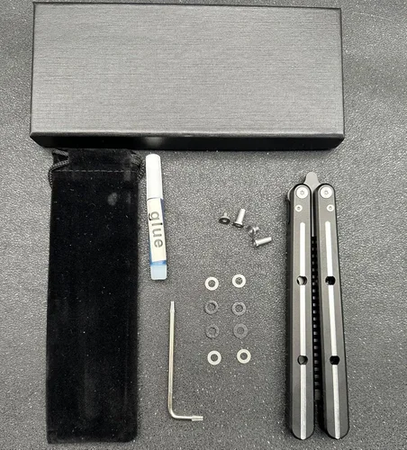Vista 2 de Entrenador de práctica de peine de acero inoxidable para principiantes sin afilar hoja plegable conjunto de herramientas
