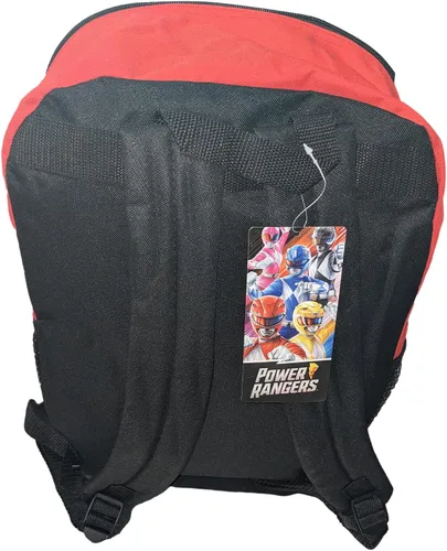 Vista 5 de Power Rangers Mochila escolar grande con bolsa de almuerzo desmontable adicional, Multi