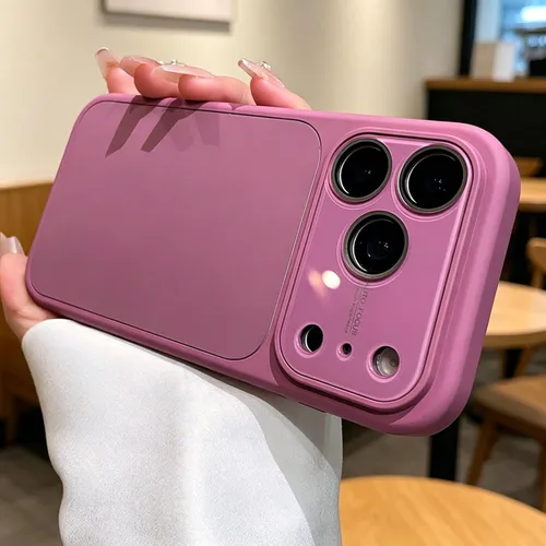 Vista 20 de Funda de silicona líquida para iPhone 17 Pro Max equipada con película protectora de lente, anticolisión suave al tacto y resistente a las manchas