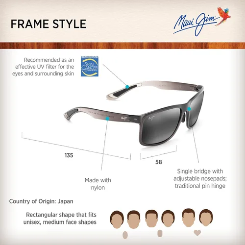 Vista 6 de Maui Jim Gafas de sol clásicas polarizadas Huelo para hombre y mujer