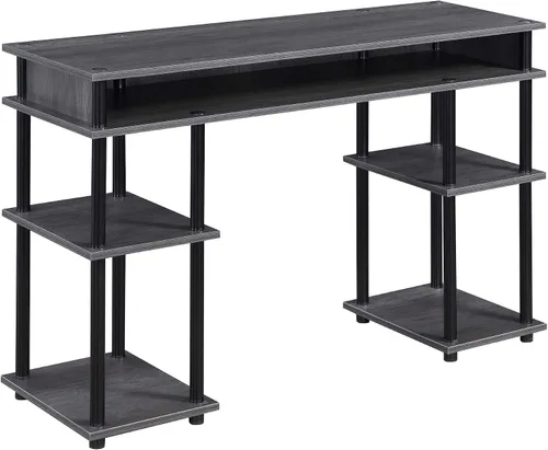 Vista 7 de Convenience Concepts Designs2Go No Tools - Escritorio para estudiantes de 47.25 pulgadas, escritorio contemporáneo para oficina, dormitorio y Blanco