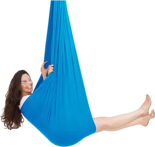 Vista 18 de Columpio sensorial para interiores con autismo y terapia para niños, hamaca colgante para niños y adolescentes con TDAH autista y Asperger