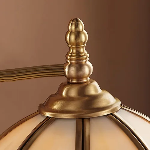 Vista 4 de Lámpara de mesa de cobre rústica retro lámpara de escritorio creativa y lujosa lámpara de estudio de oficina con protección ocular, lámpara de noche