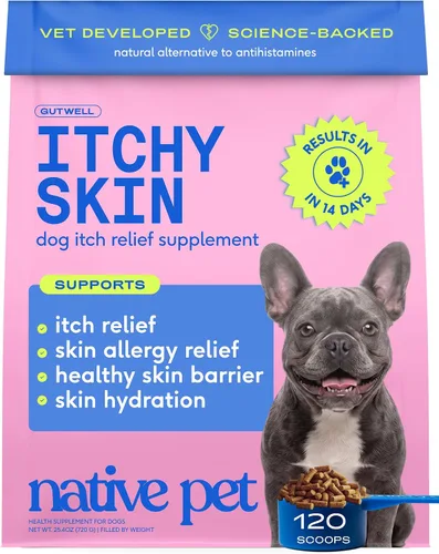 Vista 11 de Native Pet - Masticables para alergias para perros – Alivio de la alergia de perros para razas medianas – Apoya el alivio de la picazón estacional