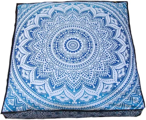 Vista 36 de ICC - Funda de cojín cuadrada grande de algodón con diseño de mandala, funda de almohada hippie, funda de almohada para el suelo con cremallera