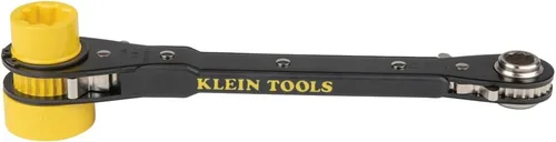 Vista 9 de KLEIN TOOLS KT155HD Llave de trinquete 6 en 1 de Lineman's de alta resistencia con diseño de perno y enchufe amarillo brillante