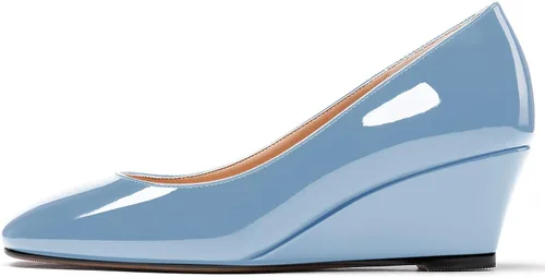 Vista 2 de WAYDERNS Zapatos de tacón bajo con cuña de tacón bajo para mujer de 2 pulgadas
