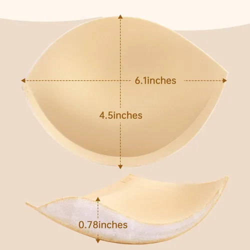 Vista 5 de Almohadillas de brasier para mujer, inserciones push-up KSang coser en los potenciadores de pecho añade 1-2 tamaños de taza al instante AB, C Cup