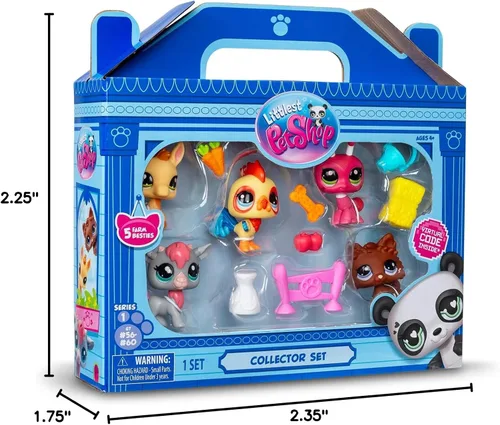 Vista 9 de Littlest Pet Shop Farm Besties - Juego de coleccionista - Gen 7 Bobble Head Pets #56-60, juguete de imaginación para niños mayores de 4 años