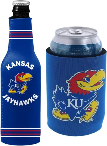 Vista 4 de College Team Color Logo Can & Bottle Holder Insulator Beverage Cooler Set