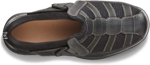 Vista 3 de Dr. Comfort Edward X Double Depth - Zapatos para caminar para hombre, de cuero y malla, elásticos, para diabéticos