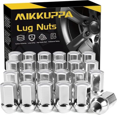 Vista 31 de MIKKUPPA 20 tuercas de llanta OEM 9/16-18, repuesto para Dodge Dakota 2006-2010, Durango 2004-2009, ruedas Ram 1500 Factory 2002-2010, asiento negro