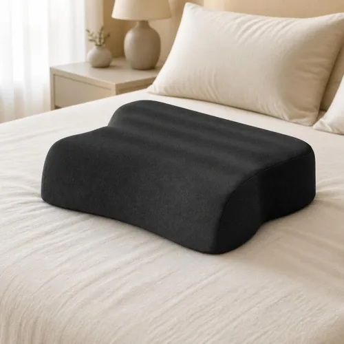 Vista 6 de Ergonomic Cervical Pillow with Height Adjustment Pad Skin-Friendly Ergonomic Pillow for Broad-Shouldered Adults, Blue