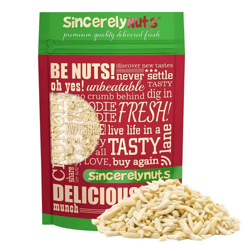 Vista 11 de Sincerely Nuts – Almendras crudas blanqueadas en rodajas Bolsa de 2 libras Delicioso aperitivo sin culpa Bajo en calorías, vegano, sin gluten