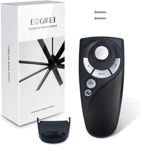 Vista 2 de Eogifee UC7083T - Ventilador de techo con mando a distancia de Hampton Bay con botón de marcha atrás 3 velocidades de control, solo montaje en pared