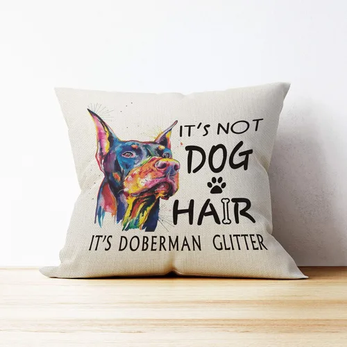Vista 3 de Mancheng-zi Fundas de almohada Doberman de 18 x 18 pulgadas, perfectas para los amantes de los perros