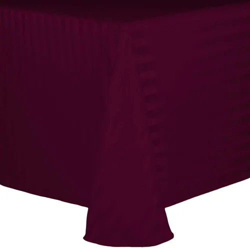 Vista 32 de ULTIMATE TEXTILE Mantel ovalado de rayas satinadas, 60 x 84 pulgadas, color marfil crema