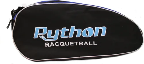 Vista 2 de Python Deluxe "3R" (3 raquetas) Serie de bolsas de raquetbol (negro/azul, negro/rojo, negro/amarillo)