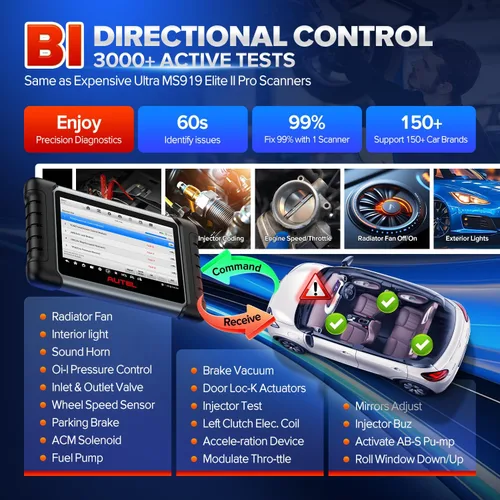 Vista 4 de Autel Escáner MaxiCOM MK808BT PRO: Actualización 2026 de MK808S MX808S MK808Z Herramienta de diagnóstico bidireccional, 2.0 BT Ver. de MK900 MX900