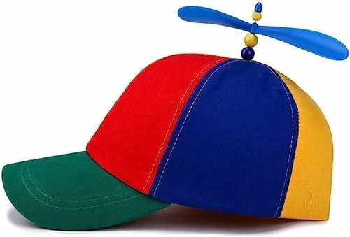 Vista 5 de MiniYoSexier Gorra de béisbol colorida, gorra de béisbol unisex de bambú con retazos de libélula de bambú, ajustable, sombrero de hélice