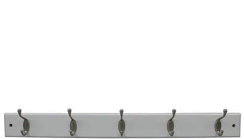 Vista 12 de Home Basics Estante colgante de pared blanco con 3 ganchos dobles para entrada elegante y espacios de vida organizados