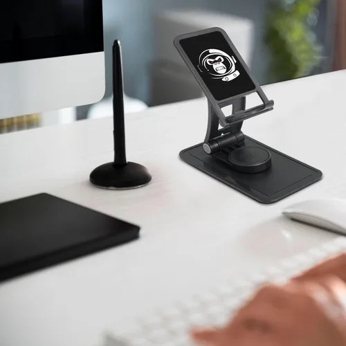 Vista 2 de Monkey Astronauta Soporte de teléfono para escritorio, ajustable, accesorios de viaje para teléfono móvil/iPad/Tableta, soporte para teléfono celular