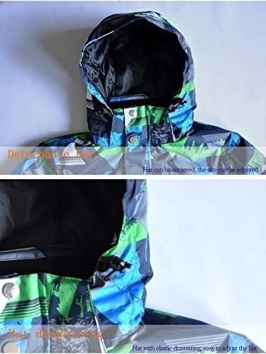 Vista 9 de NA Nuevo traje de esquí para hombre, resistente al viento, impermeable, grueso, chaqueta de snowboard para hombres y pantalones, abrigo y pantalones