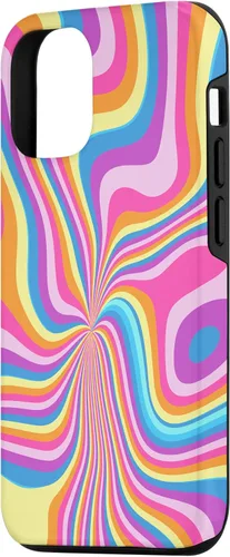 Vista 2 de Funda psicodélica psicodélica para iPhone 15 Groovy Liquid Swirl Retro de los años 70 y 80
