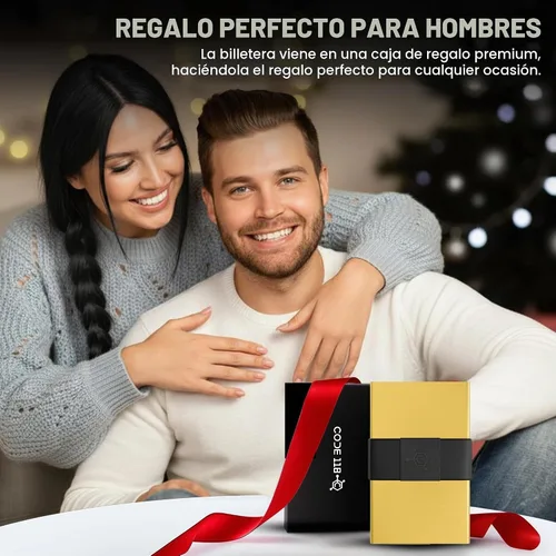 Vista 6 de CODE 118 Billetera – Billetera inteligente automática premium, bloqueo RFID, billetera de metal minimalista emergente para hombres, aluminio de 24K