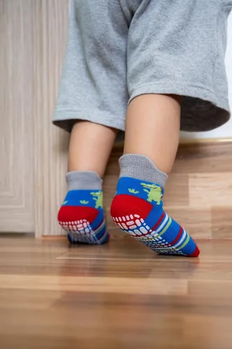 Vista 6 de RATIVE - Calcetines antideslizantes con agarre para bebés, niños y niñas