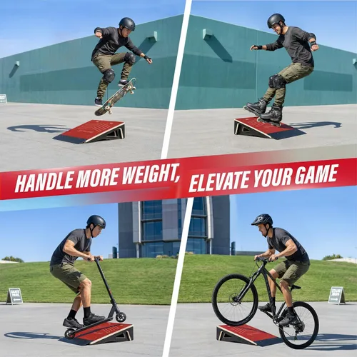 Vista 11 de Yes4All Skateboard Ramp, Bike Ramp for Beginners, 220 lb Capacity