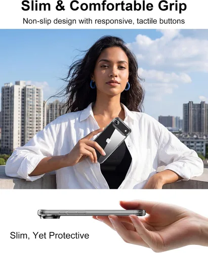 Vista 181 de HOOMIL Funda para iPhone 7 Plus/iPhone 8 Plus de 5.5 Pulgadas, sin amarillamiento, protección contra caídas, cubierta trasera dura transparente