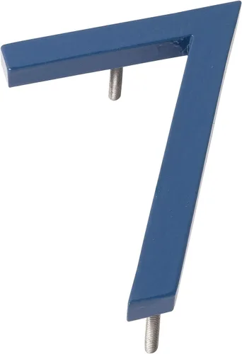 Vista 7 de Montague Metal Products MHN-04-F-SB1-1 Números de casa de dirección flotantes modernos de aluminio cepillado sólido, 4 pulgadas, azul marino