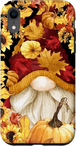 Vista 24 de iPhone 16 Lindos accesorios de otoño otoño con calabaza girasol gnomo caso