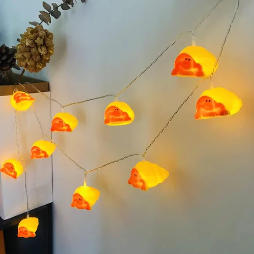 Vista 11 de Guirnalda de luces de mariquita de 5.4 pies, 10 luces LED de hadas de escarabajo de Navidad, funciona con pilas para decoración del hogar, fiesta