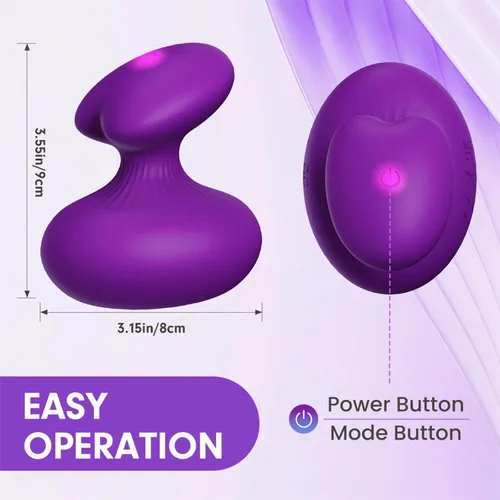 Vista 4 de Bola de masaje totalmente impermeable, masajeador de cuello portátil de mano, herramienta de masaje muscular recargable multifuncional (morado)