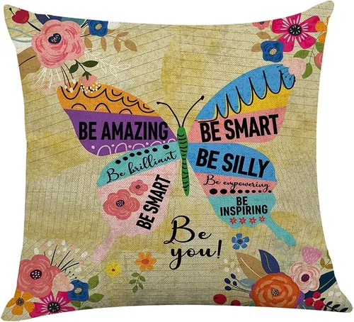 Vista 17 de Littlefa Inspiring Gifts - Funda de cojín con diseño de flores retro, funda de cojín decorativa para sala de estar, dormitorio, decoración para Sé