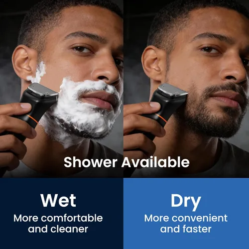 Vista 4 de MAXGROOM - Cortadora de barba 6 en 1 para hombres, afeitadora eléctrica inalámbrica impermeable, kit de aseo para bigote, cabello, cara, nariz