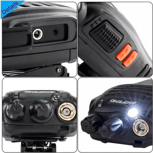 Vista 3 de Walkie Talkies Baofeng Radio 888S recargables de largo alcance con auriculares para adultos, radios de 2 vías, walkie talkies para niños, paquete