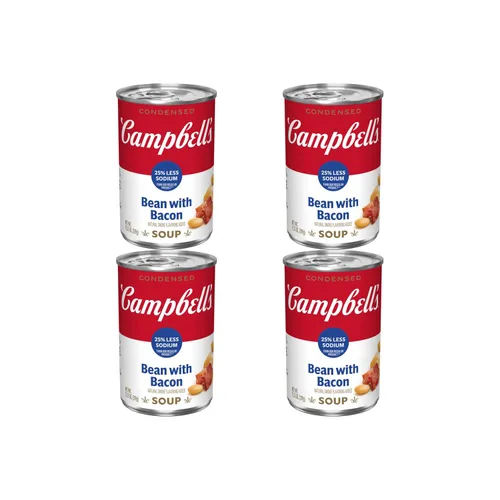 Vista 12 de Campbell's - Sopa condensada de frijol con tocino, sabor natural ahumado añadido, lata de 11.25 oz