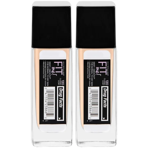 Vista 3 de Maybelline New York Fit Me Dewy + Smooth Liquid Foundation Makeup con Spf 18, marfil clásico, 2 onzas líquidas