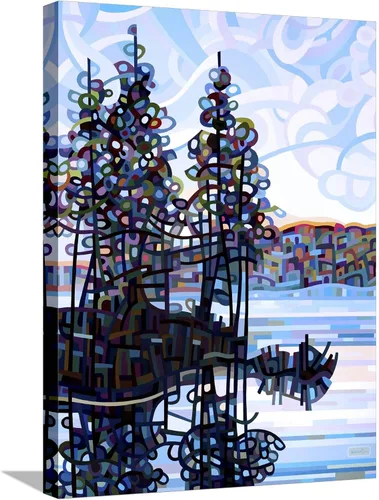 Vista 7 de AllPosters Mandy Budan - Impresión giclée de pared con marco negro de Haliburton Morning on Black Frame de 12 x 16 pulgadas