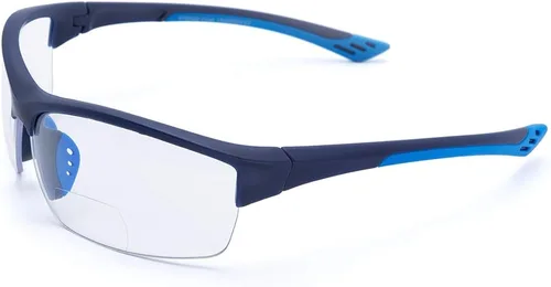 Vista 2 de VITENZI Gafas de seguridad bifocales con lectores, TR90, gafas protectoras de lectura de seguridad deportiva, Chieti Azul