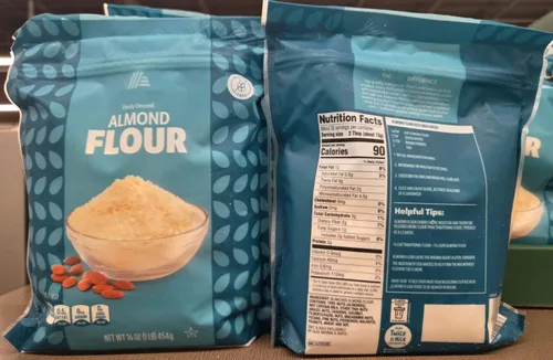 Vista 2 de Baker's Corner Harina de almendras finamente molida apta para gluten, apta para dieta cetogénica, totalmente natural, 16 onzas, 16.01 oz (dos bolsas)