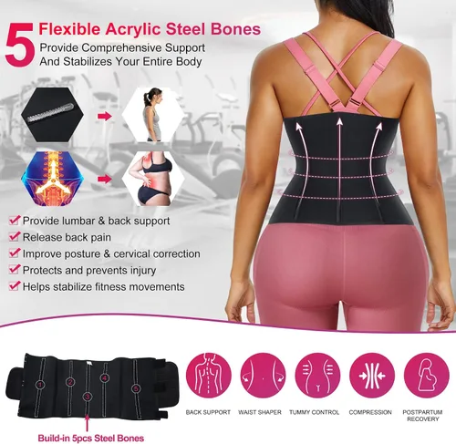 Vista 5 de TrainingGirl - Cinturón para entrenamiento de cintura para mujer