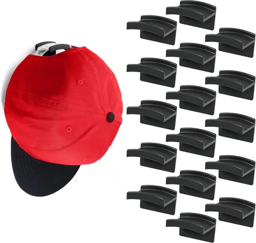 Vista 19 de Modern JP Ganchos adhesivos para sombreros de pared (paquete de 8) – Diseño minimalista para sombreros, sin taladrar, ganchos de sujeción fuerte