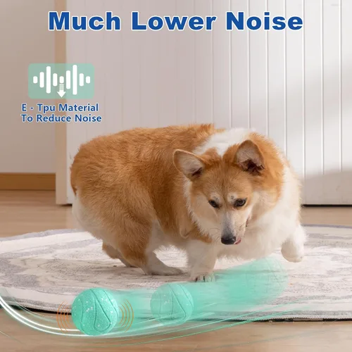 Vista 3 de Magicorange Juguetes interactivos para perros, juguetes automáticos de bolas rodantes para perros, pelotas de tenis con efecto rodante para perros