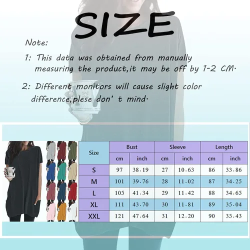 Vista 6 de Hugncmy Womens Summer Casual Solid Loose Pullover Crewneck Shirts Short Sleeve Tunic Tops Blouse with Pockets Space Short