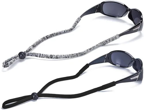 Vista 16 de 2-Pack Universal Eyeglasses Strap Adjustable Lanyard Eyewear Retainer, 24" Negro