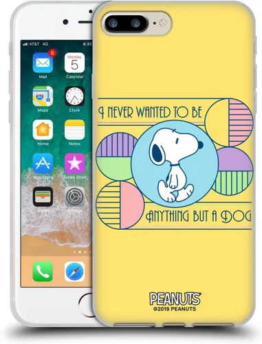 Vista 133 de Head Case Designs Snoopy Deco Dreams - Funda de gel suave con licencia oficial de Peanuts Blue Pattern compatible con Apple iPhone 7 Plus/iPhone 8